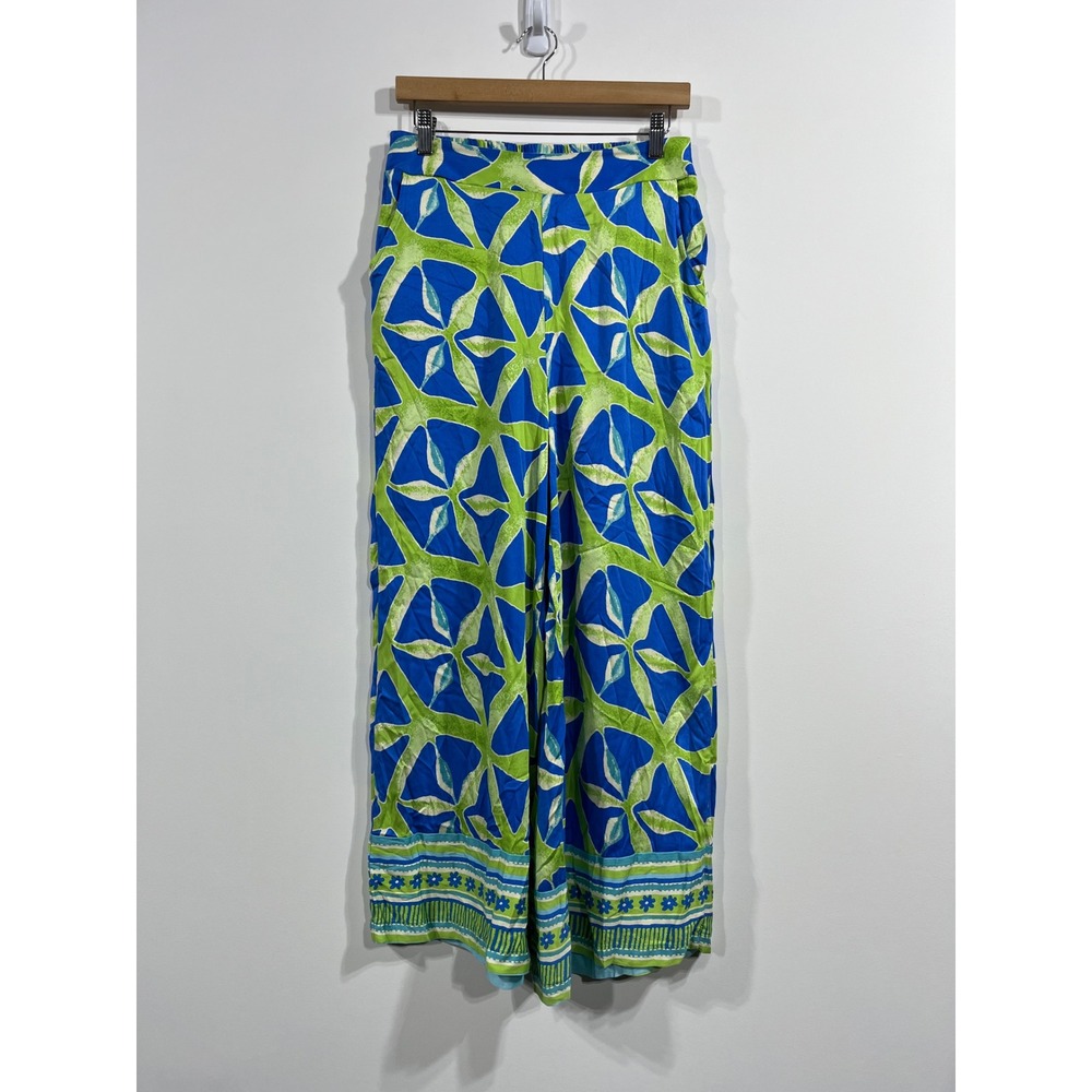 Haute Hippie Tropical Wide Leg Pants Womens Small Resort Vacation Bohemian Beach